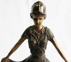 20th Century Art Deco Style Bronze Dancer, Demétre Haralamb Chiparus