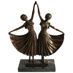 20th Century Art Deco Style Bronze Dancers