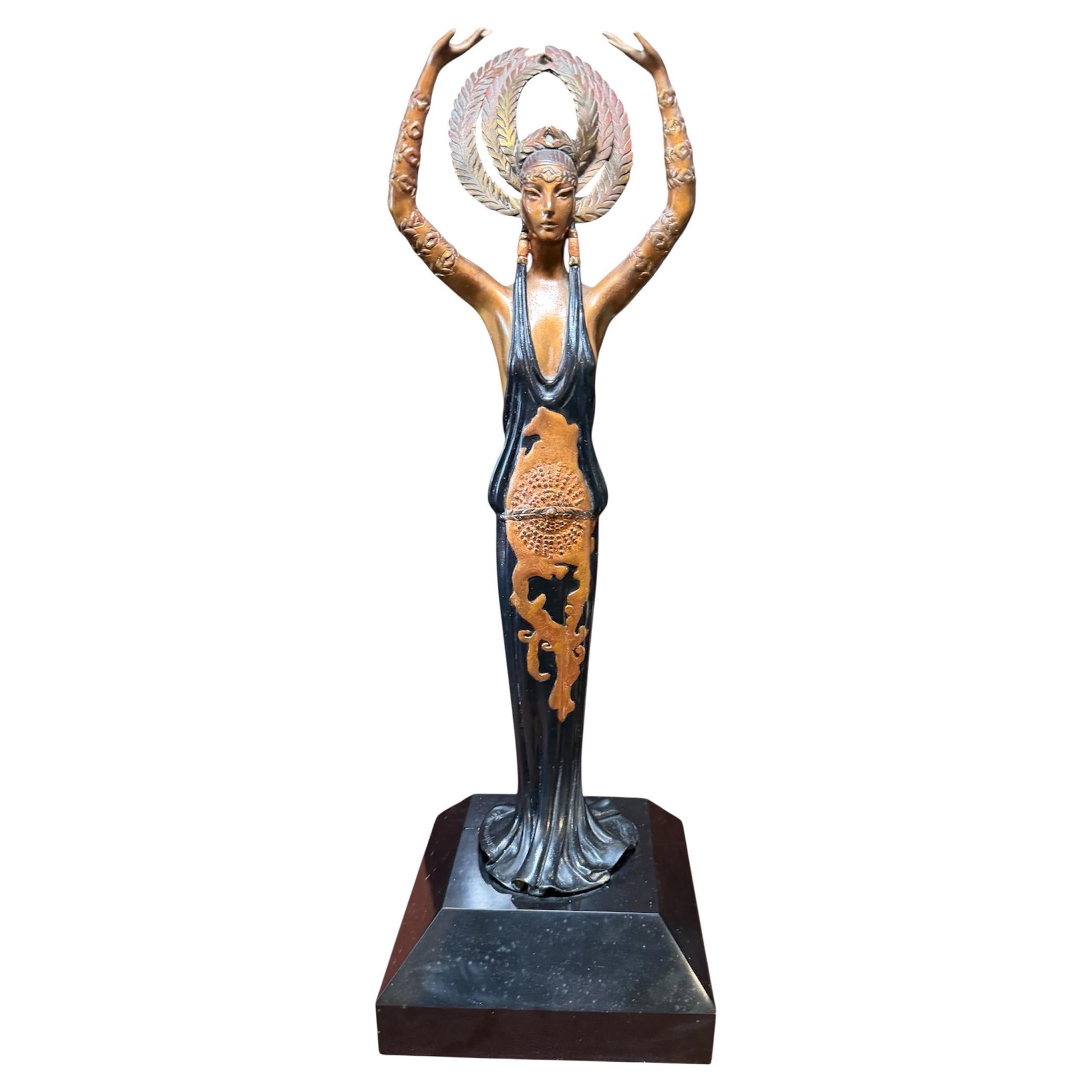 20th Century Art Deco Style Bronze Sculpture “The Triumph” For Sale