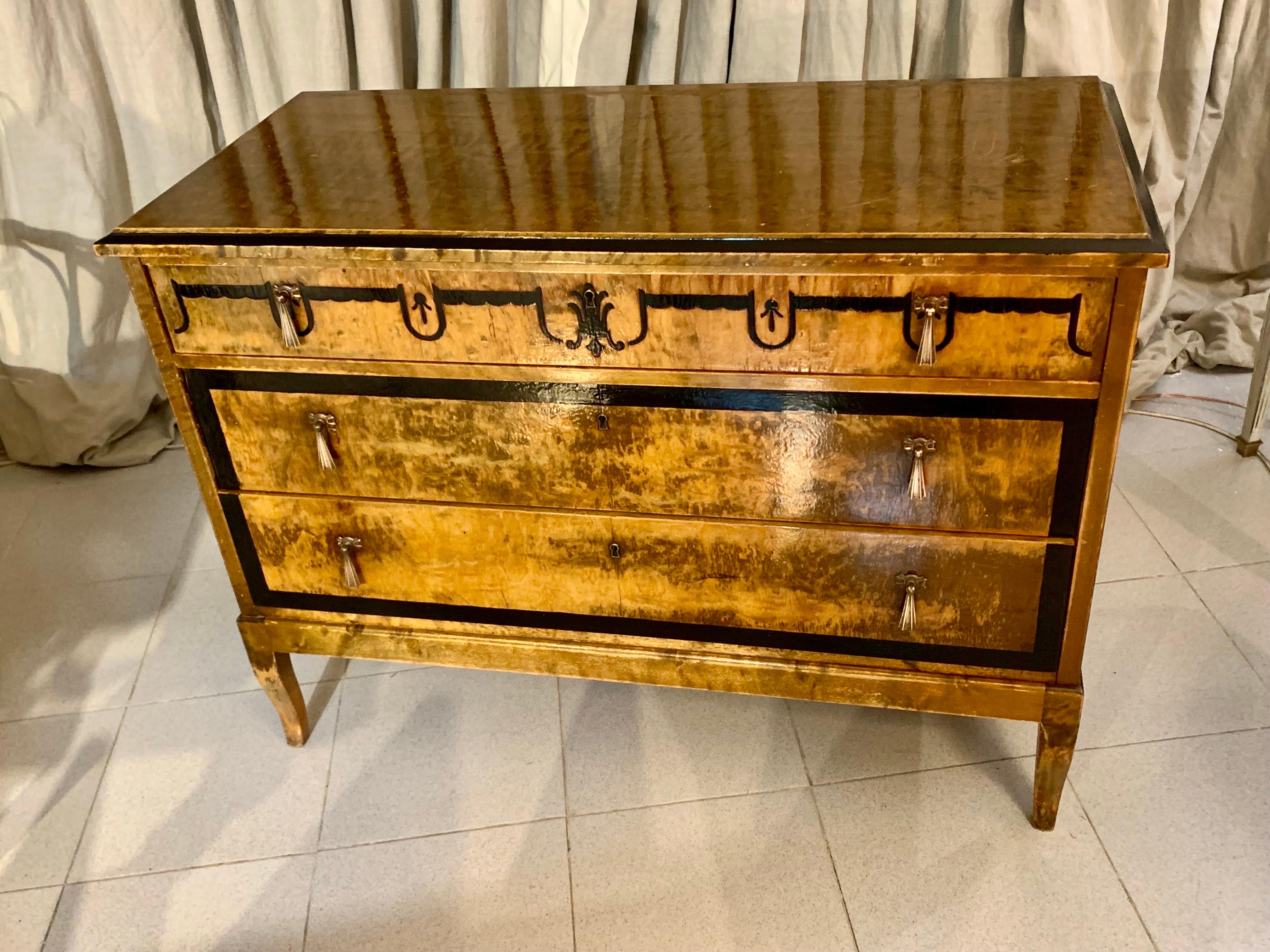 20th Century Art Deco Sweden Commode or Chest of Drawers For Sale 5