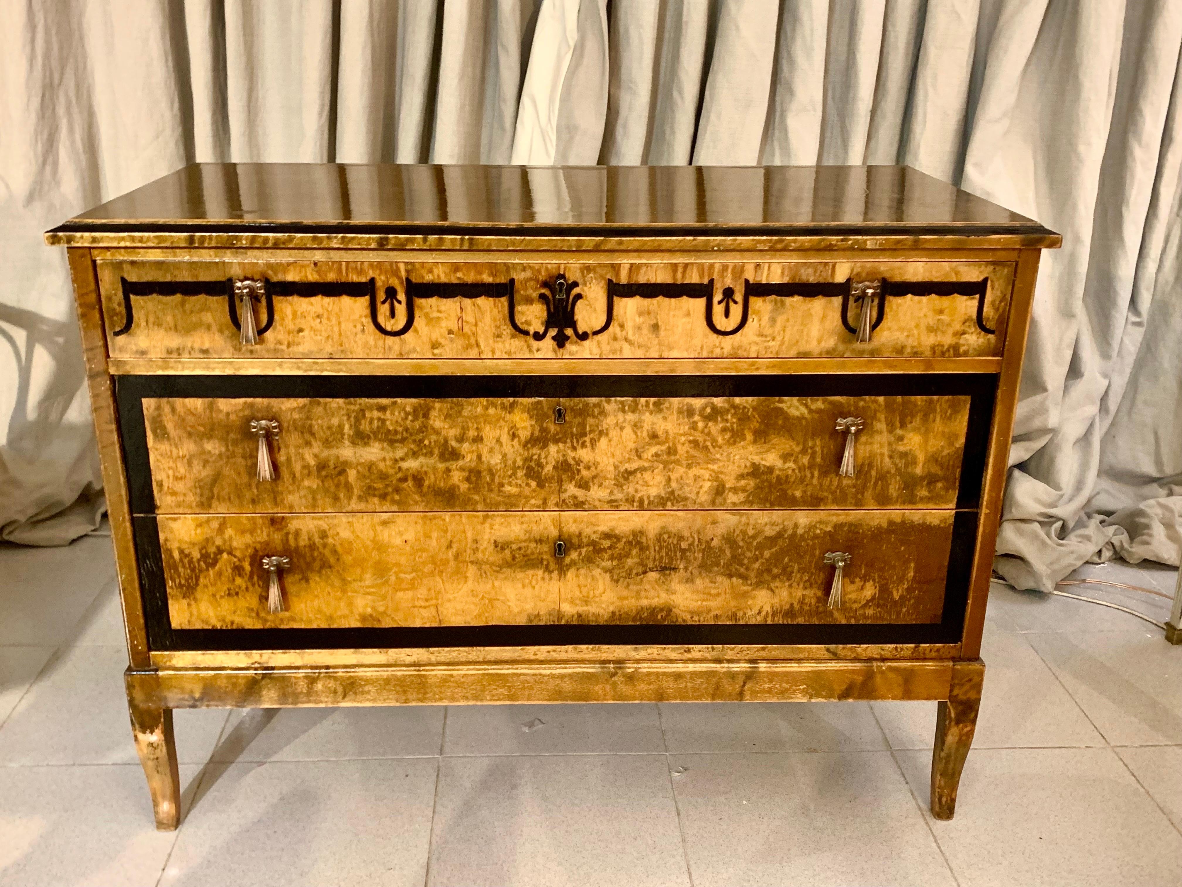 20th Century Art Deco Sweden Commode or Chest of Drawers For Sale 2