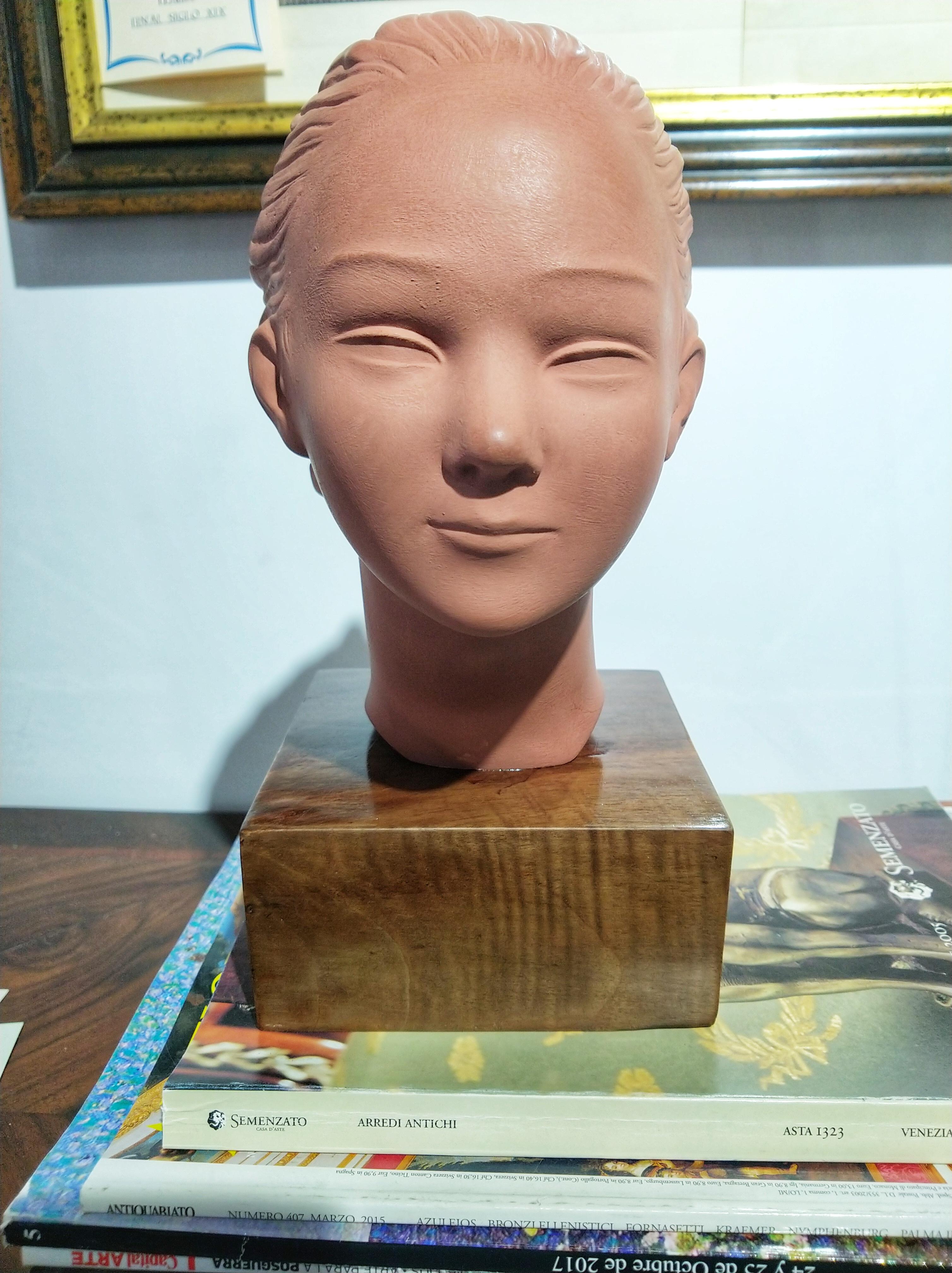 20th Century Art Deco Terracotta Bust 