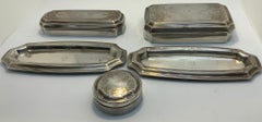 20th Century Art Deco Tiffany & Co. Sterling Silver Gentleman Vanity Set