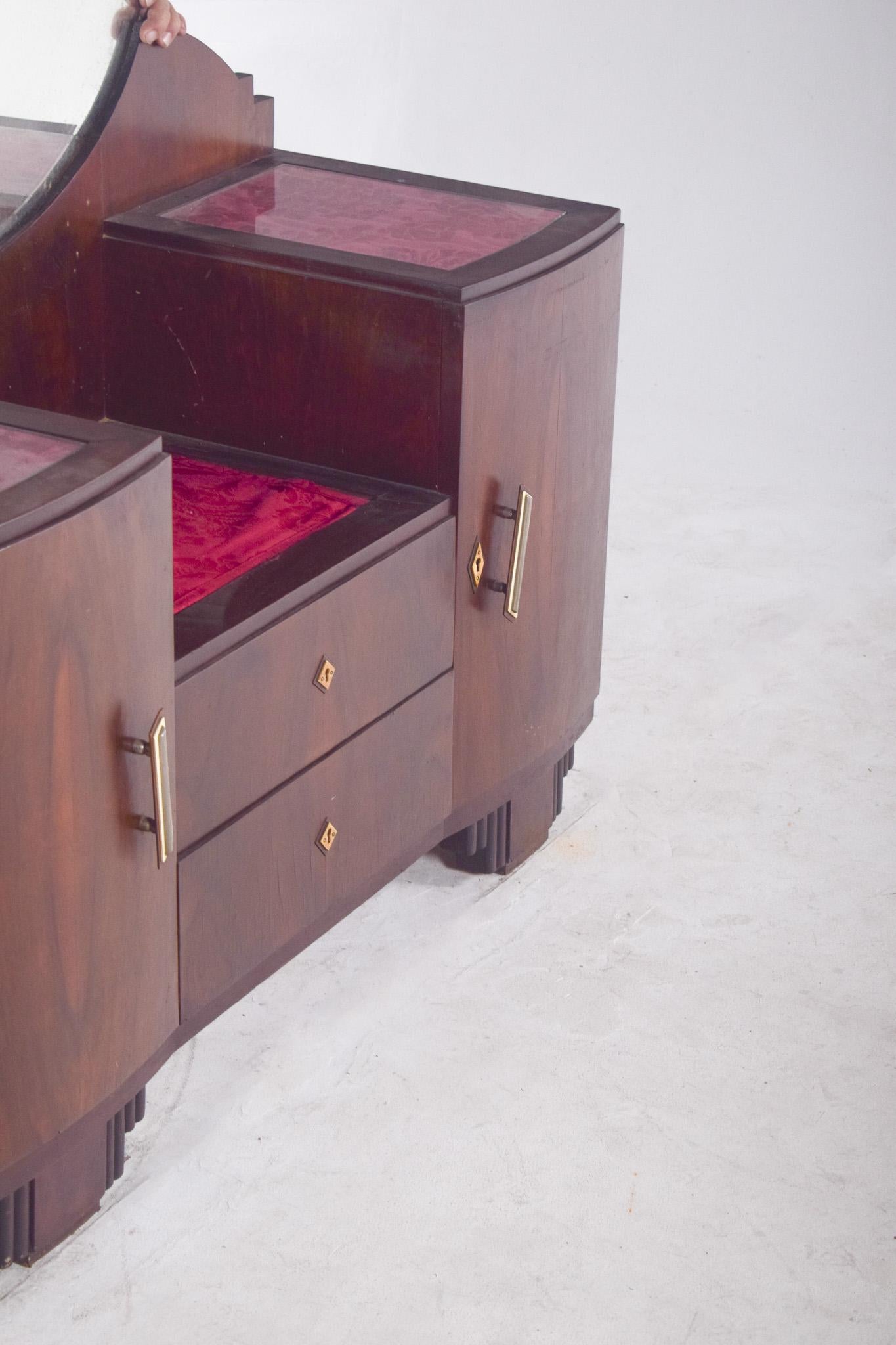 Coiffeuse Art Déco du 20ème siècle en noyer Bon état - En vente à Lisboa, Lisboa