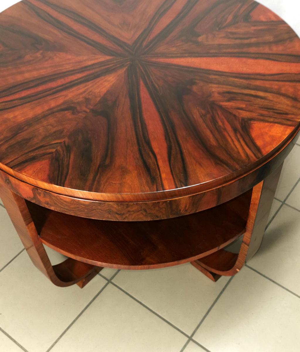 round art deco side table