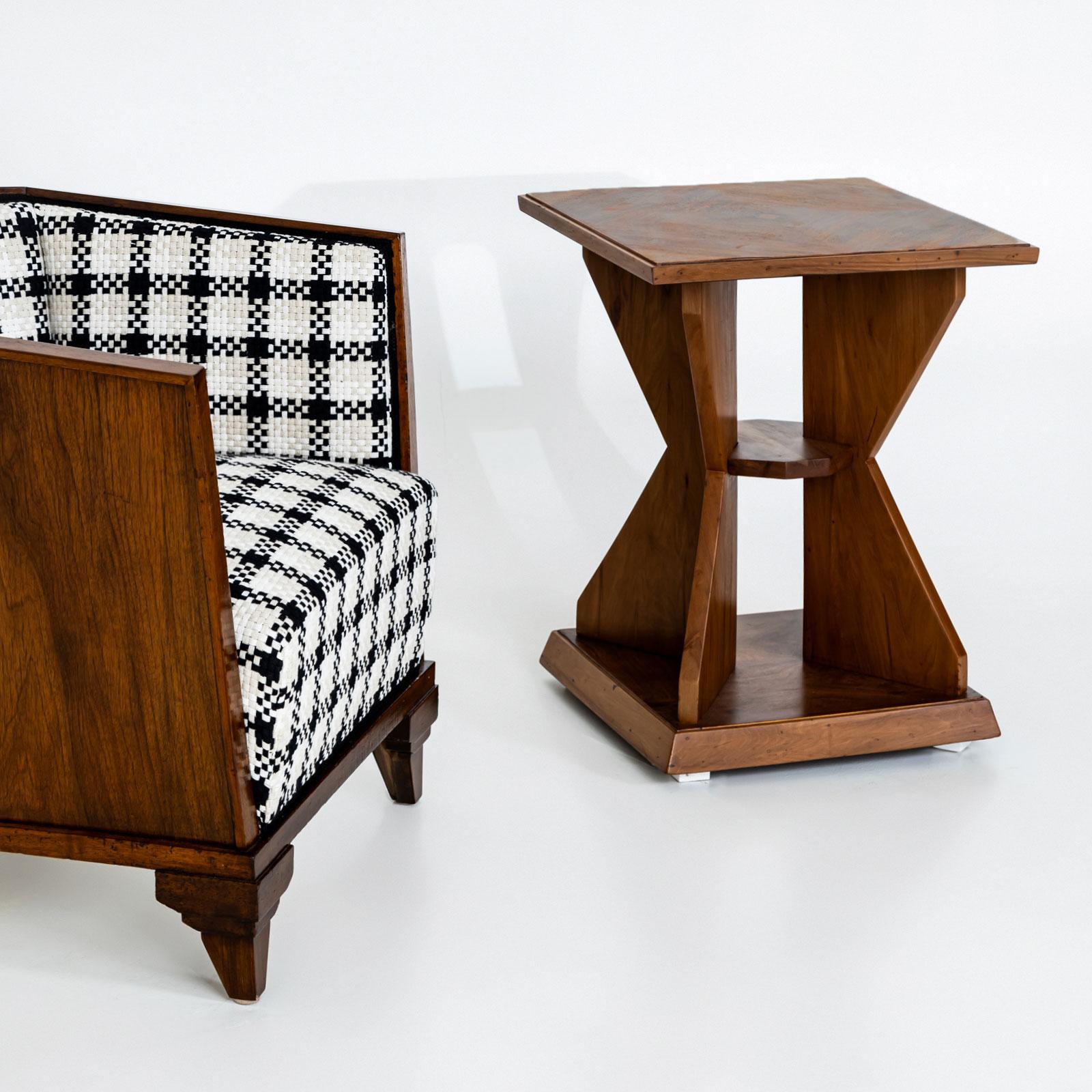 20th Century Art Deco Walnut Side Table, France 1
