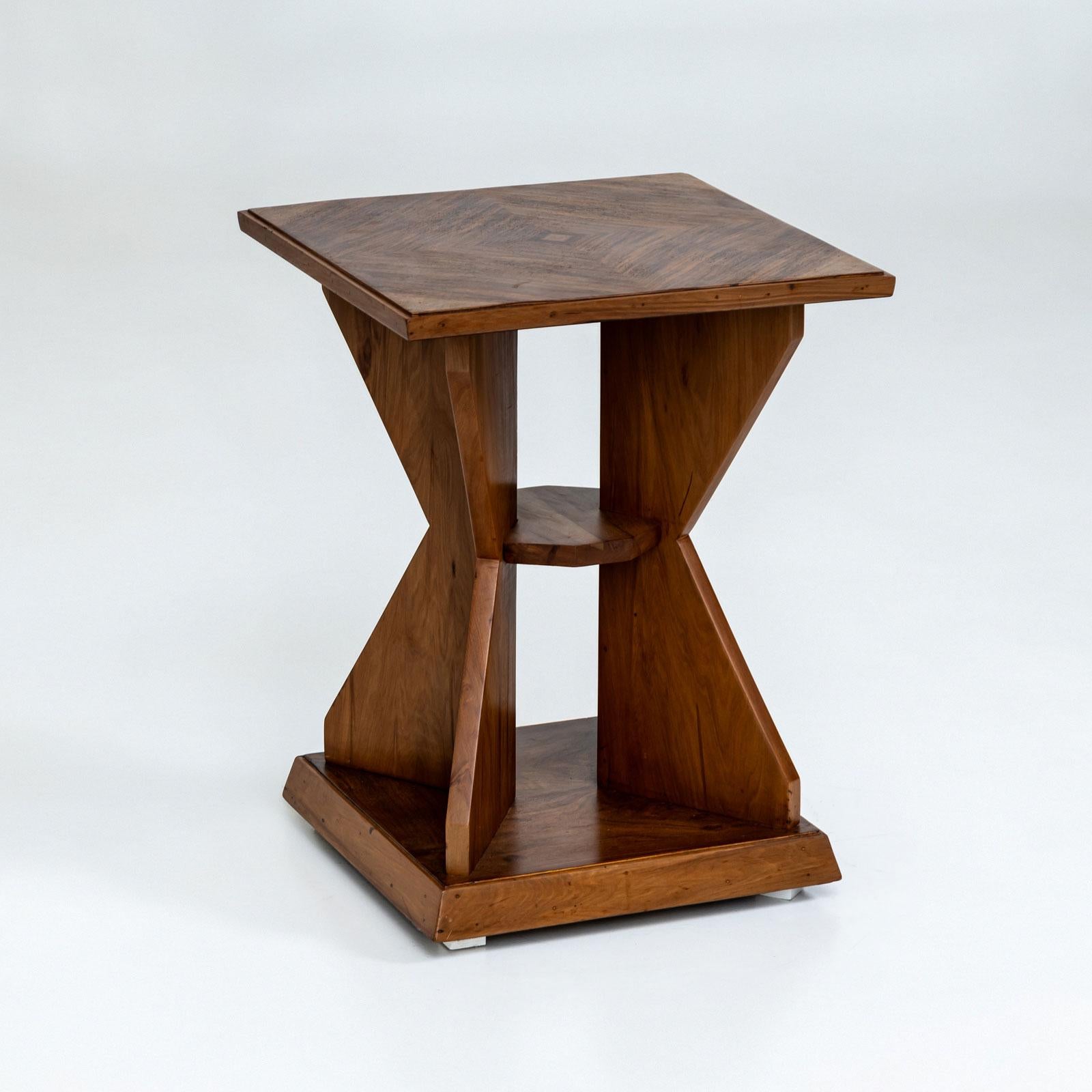 20th Century Art Deco Walnut Side Table, France 2