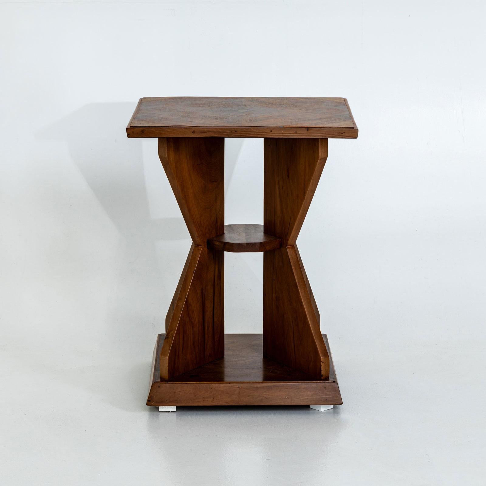 20th Century Art Deco Walnut Side Table, France 3