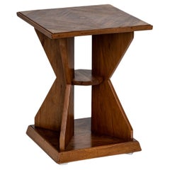 20th Century Art Deco Walnut Side Table, France