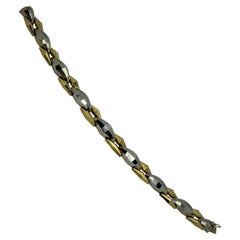 20th Century Art Deco Yellow and White Gold Bracelet Italy, 1930s