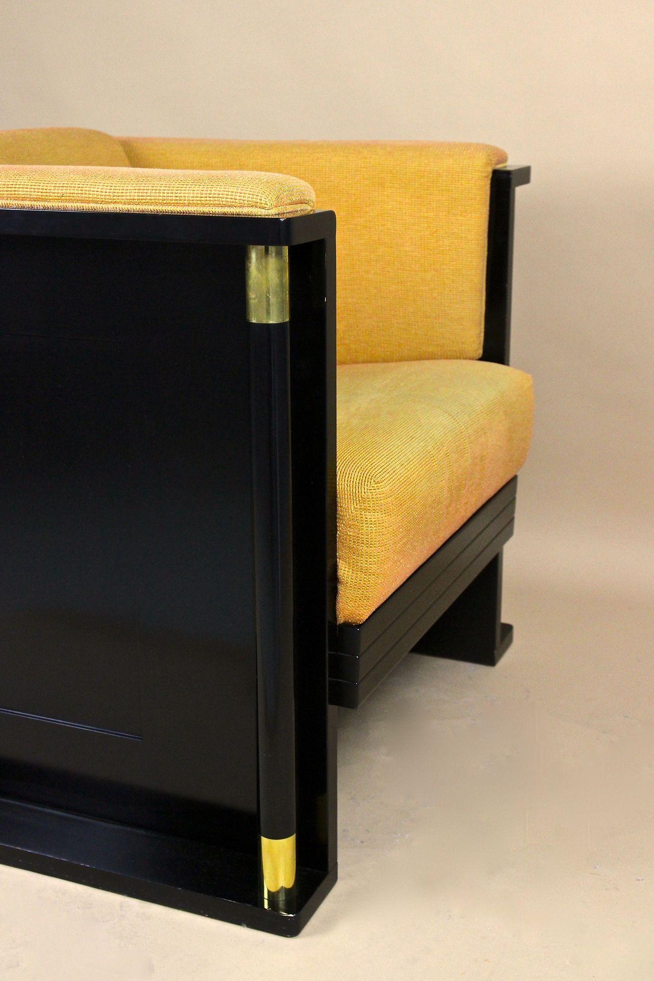 20th Century Art Nouveau Black Armchair, School Of Josef Hoffmann, AT ca. 1910 For Sale 8