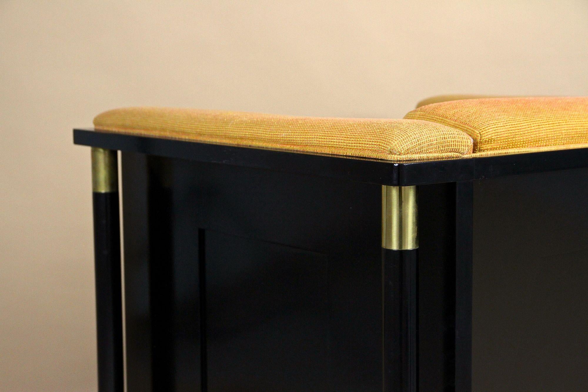 20th Century Art Nouveau Black Armchair, School Of Josef Hoffmann, AT ca. 1910 For Sale 11