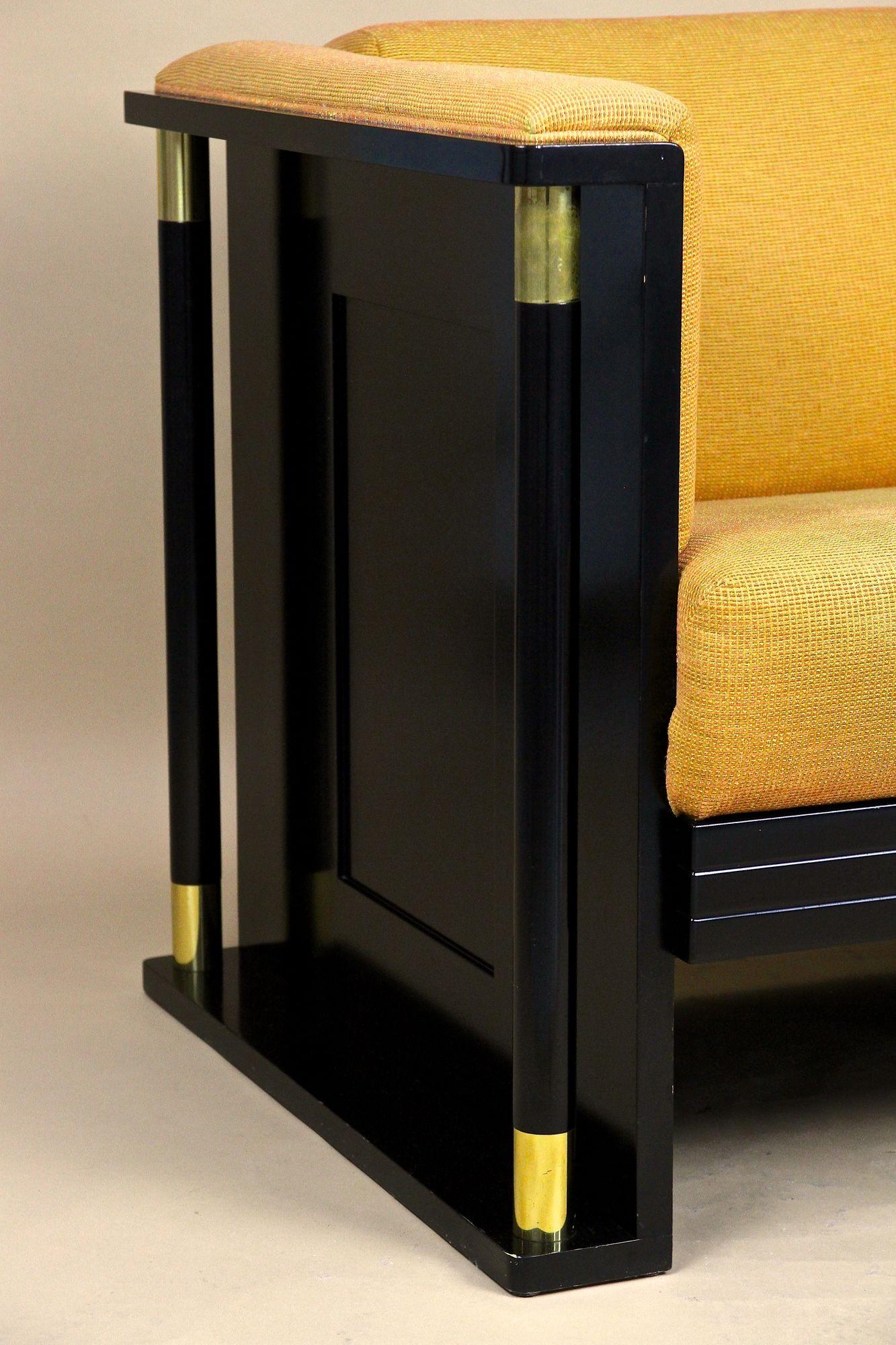 Austrian 20th Century Art Nouveau Black Armchair, School Of Josef Hoffmann, AT ca. 1910 For Sale