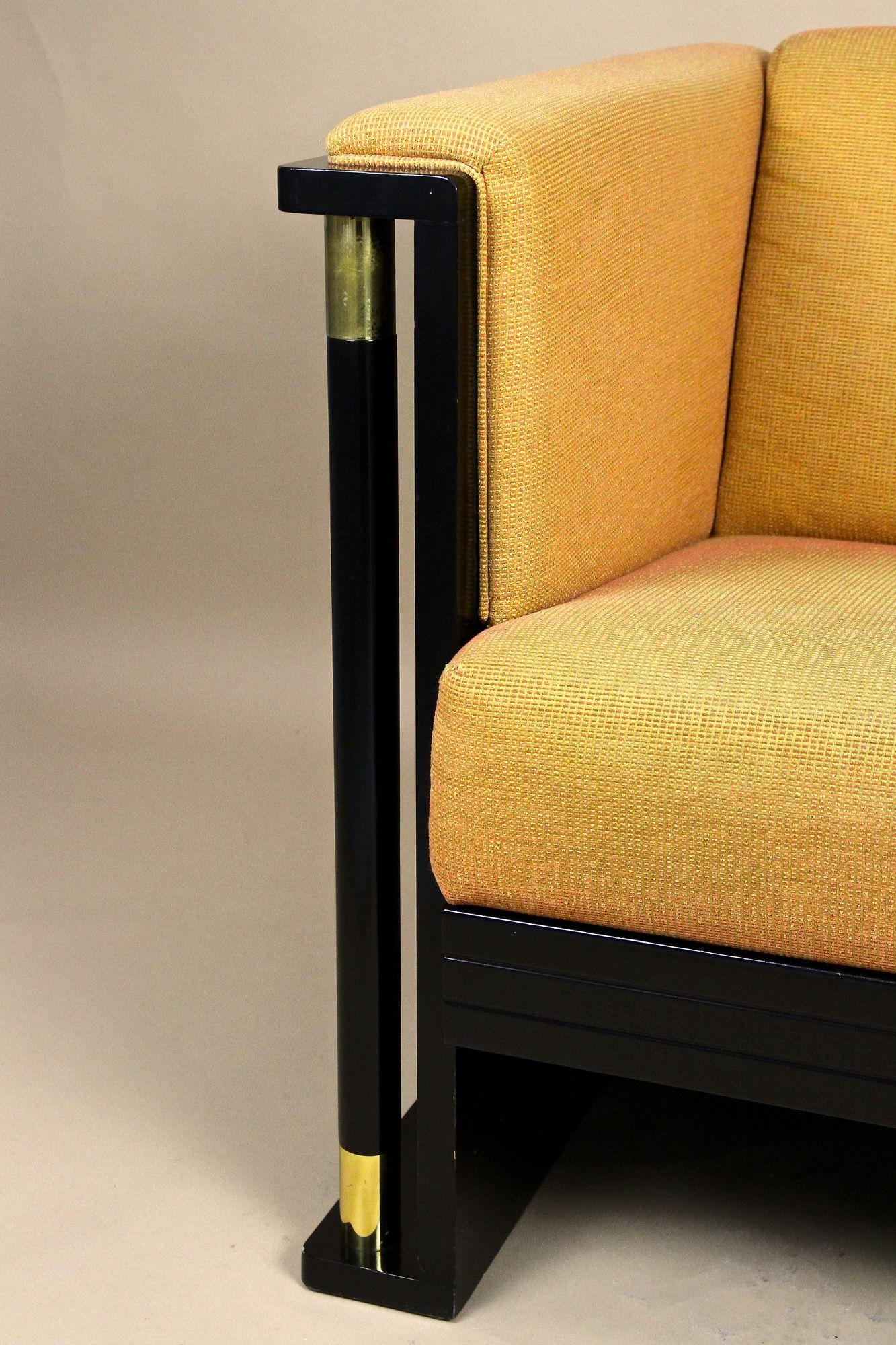 20th Century Art Nouveau Black Armchair, School Of Josef Hoffmann, AT ca. 1910 For Sale 4