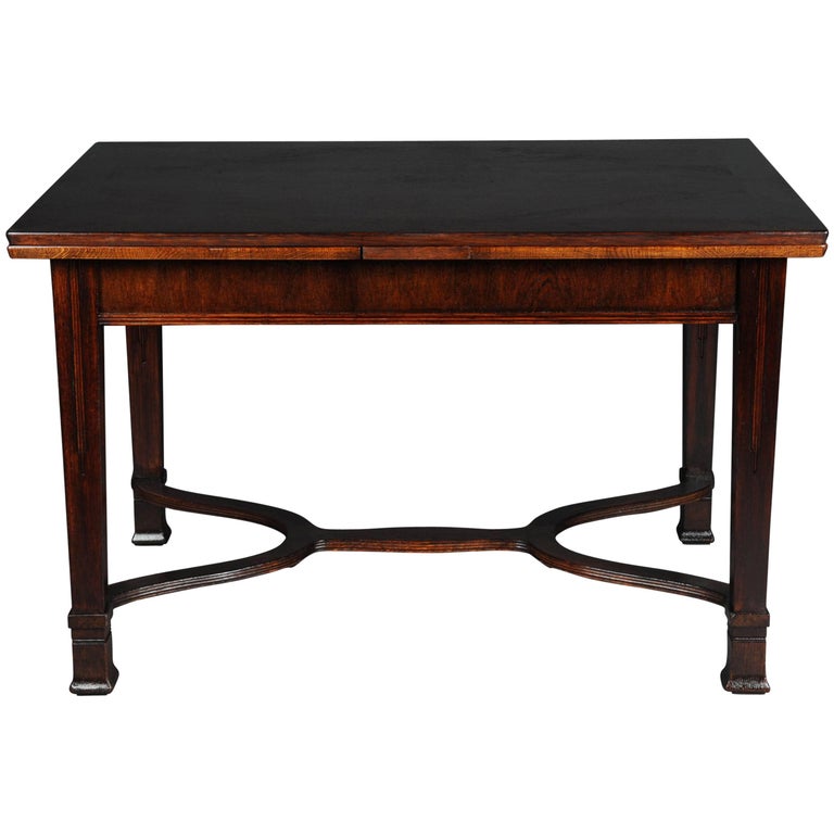 20th Century Art Nouveau Dining Table, Extendable Oak For Sale at 1stDibs