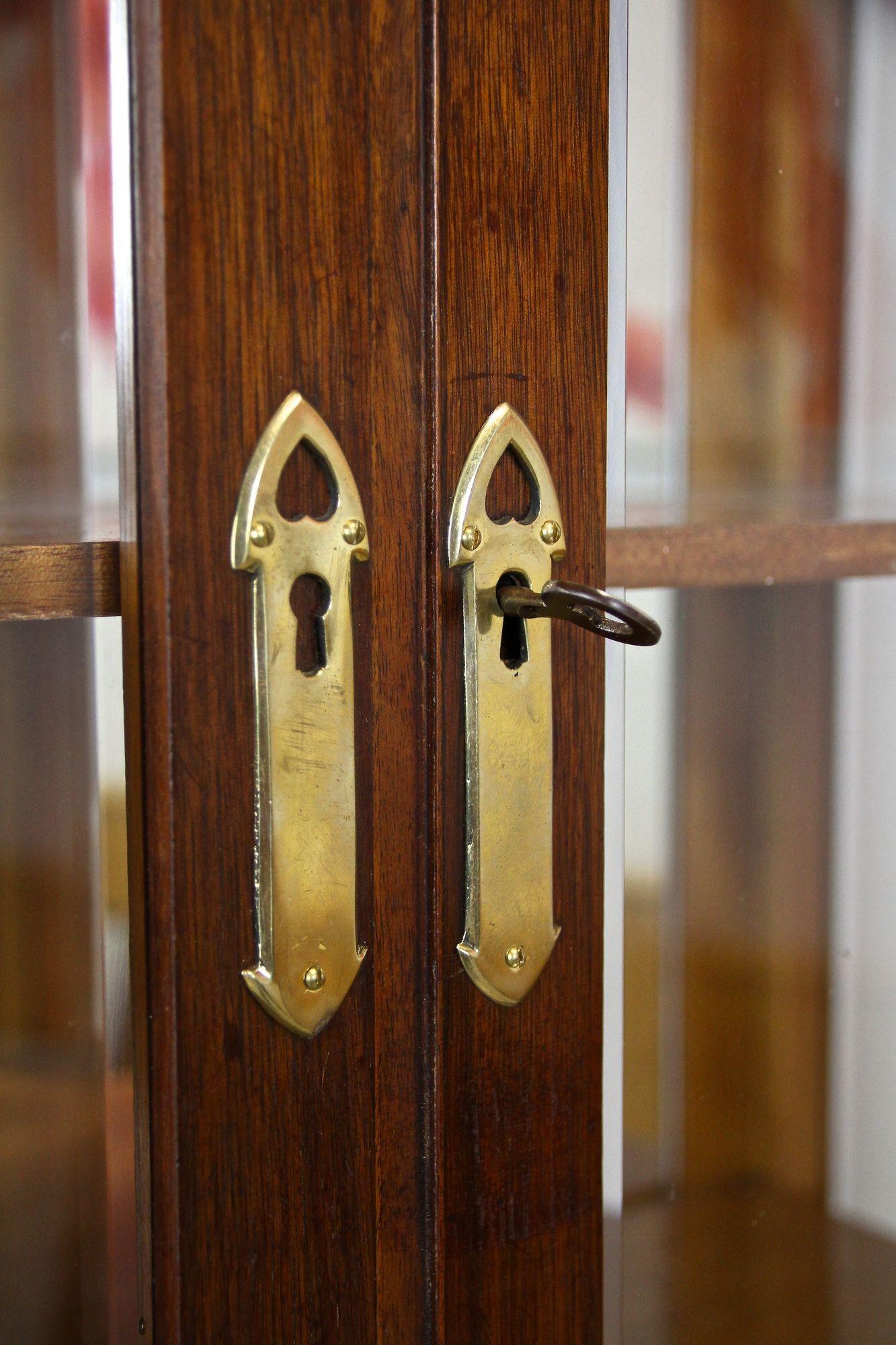 Austrian 20th Century Art Nouveau Display Cabinet/ Vitrine, Mahogany, AT ca. 1910 For Sale
