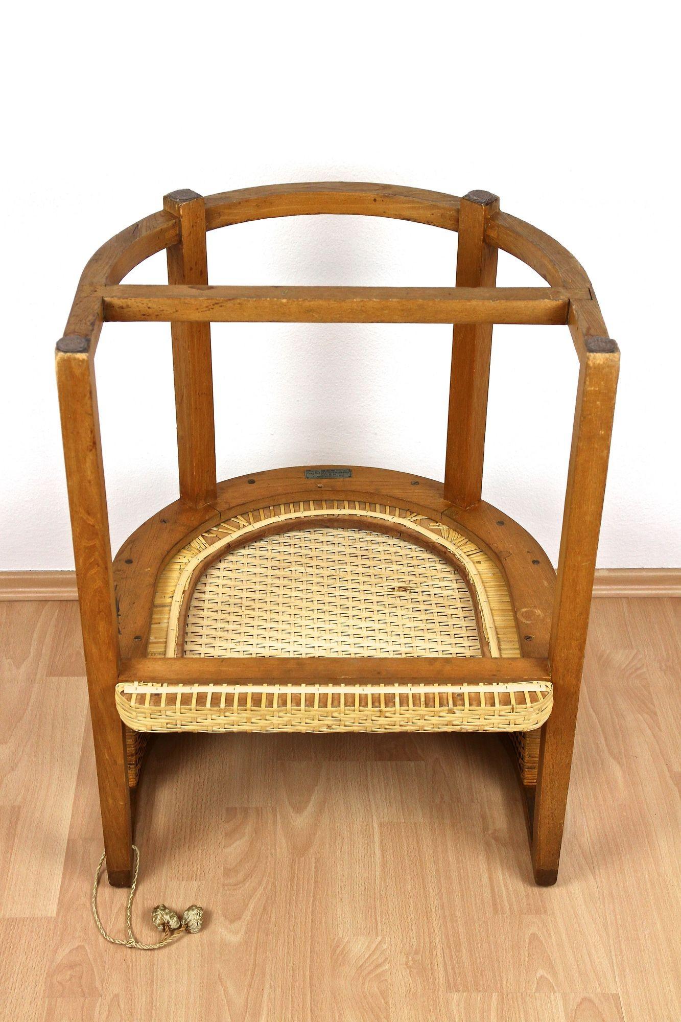 Jugendstil-Sessel aus Ulmenholz des 20. Jahrhunderts 1307 von Prag-Rudniker, AT ca. 1903 im Angebot 7