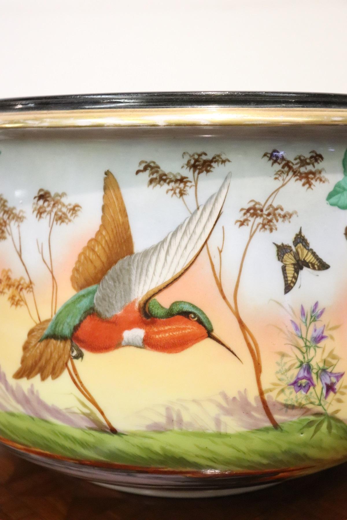 20th Century Art Nouveau Hand Painted Ceramic Vase, 1920s (Italienisch)