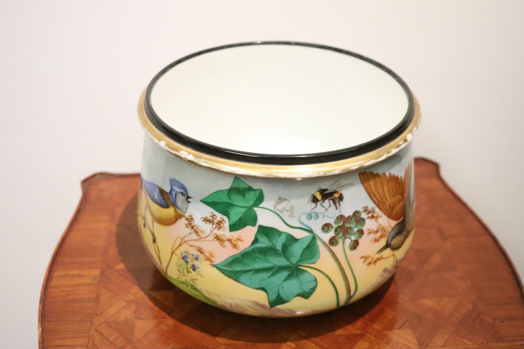 20th Century Art Nouveau Hand Painted Ceramic Vase, 1920s (Keramik)