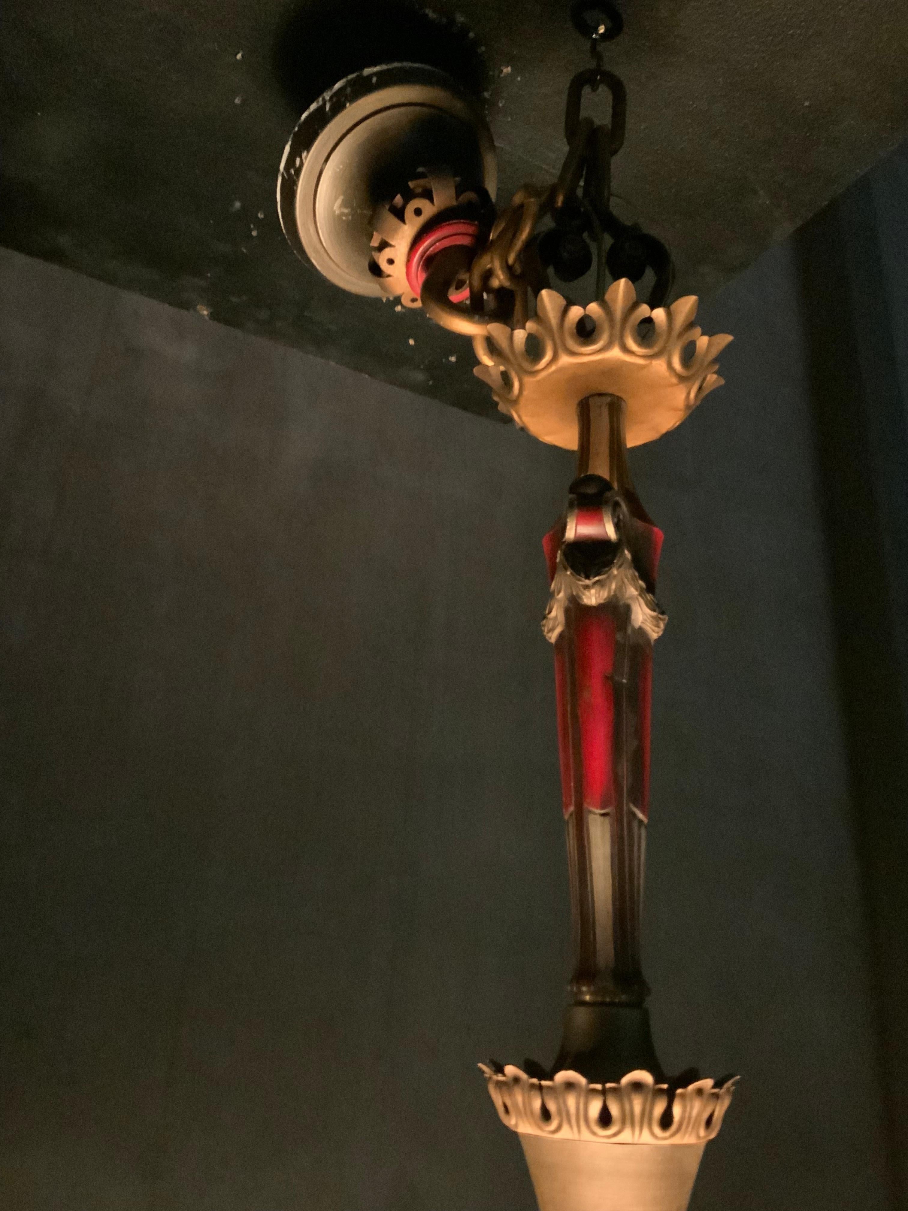 Début du 20ème siècle Grande lampe à suspension de théâtre Art nouveau du XXe siècle, style Art nouveau en vente