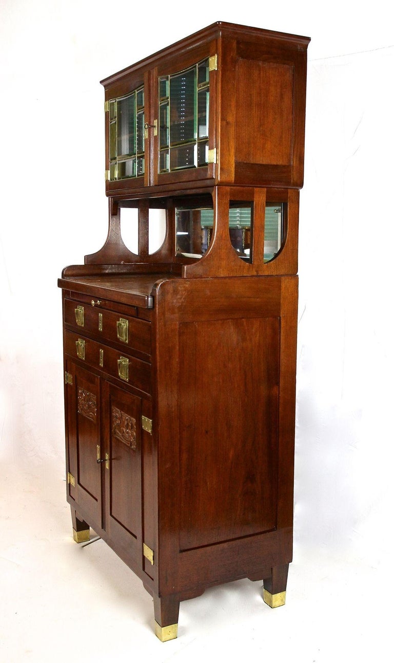 20th Century Art Nouveau Mahogany Buffet Cabinet, Austria ca. 1910 8