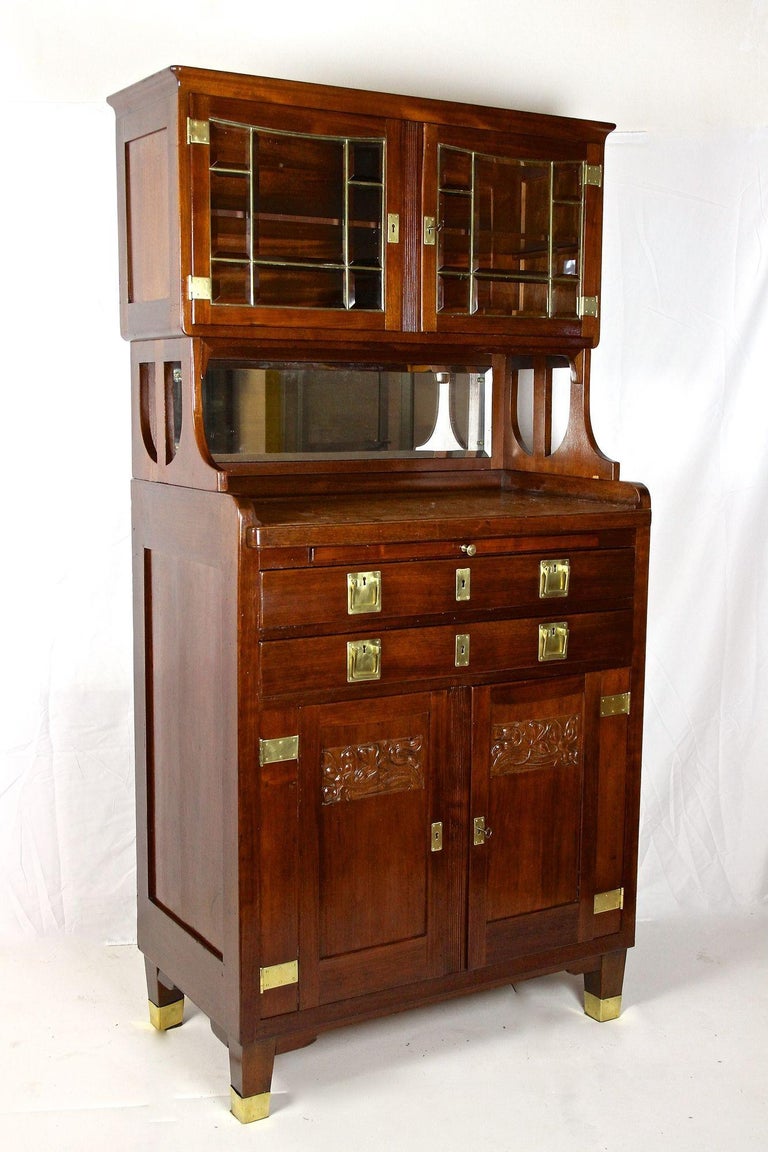 20th Century Art Nouveau Mahogany Buffet Cabinet, Austria ca. 1910 10
