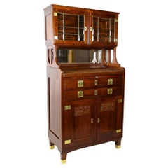 Antique 20th Century Art Nouveau Mahogany Buffet Cabinet, Austria ca. 1910