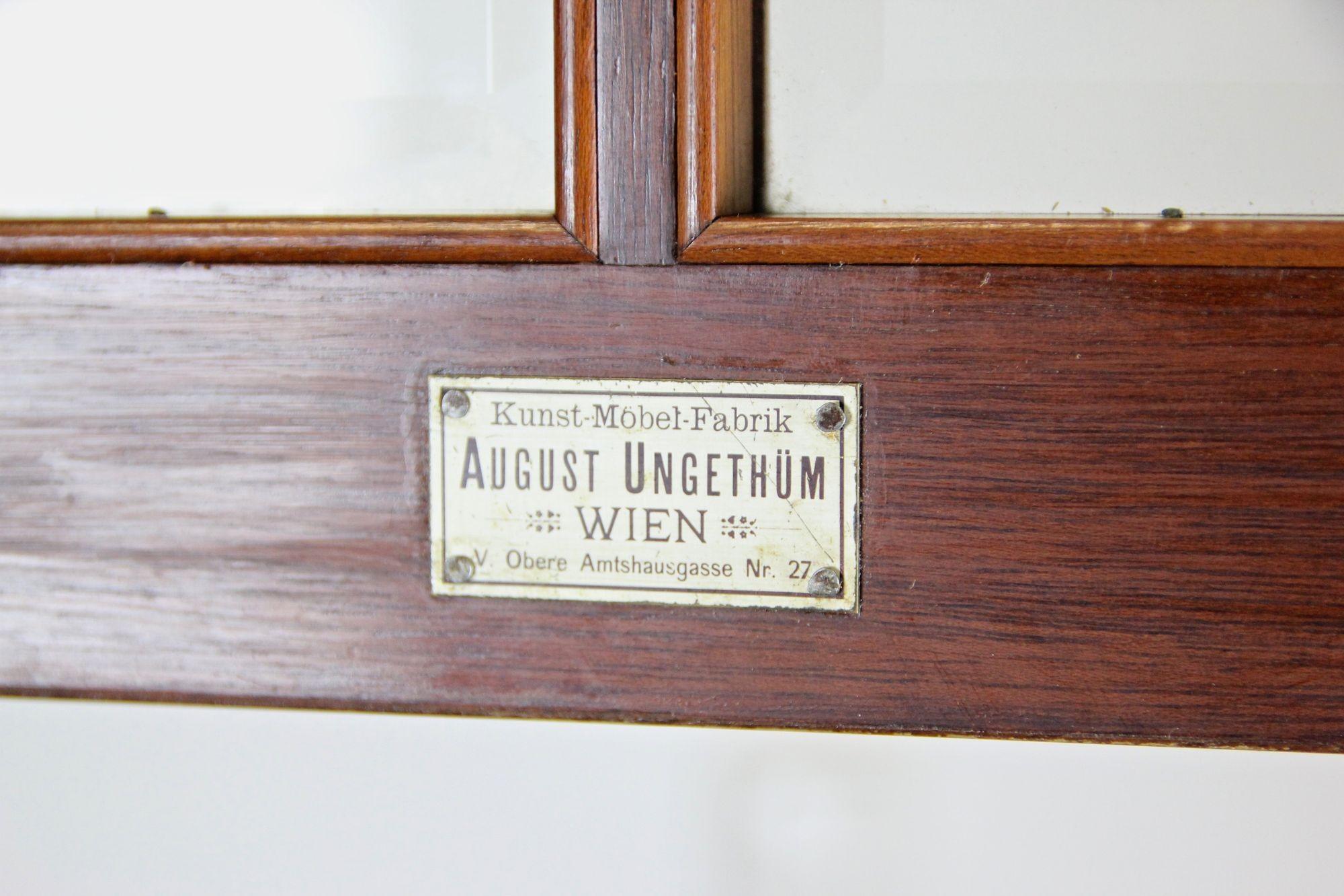 20th Century Art Nouveau Mahogany Cabinet/ Buffet by August Ungethüm, AT ca 1900 For Sale 11