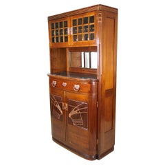 Antique 20th Century Art Nouveau Mahogany Cabinet/ Buffet by August Ungethüm, AT ca 1900