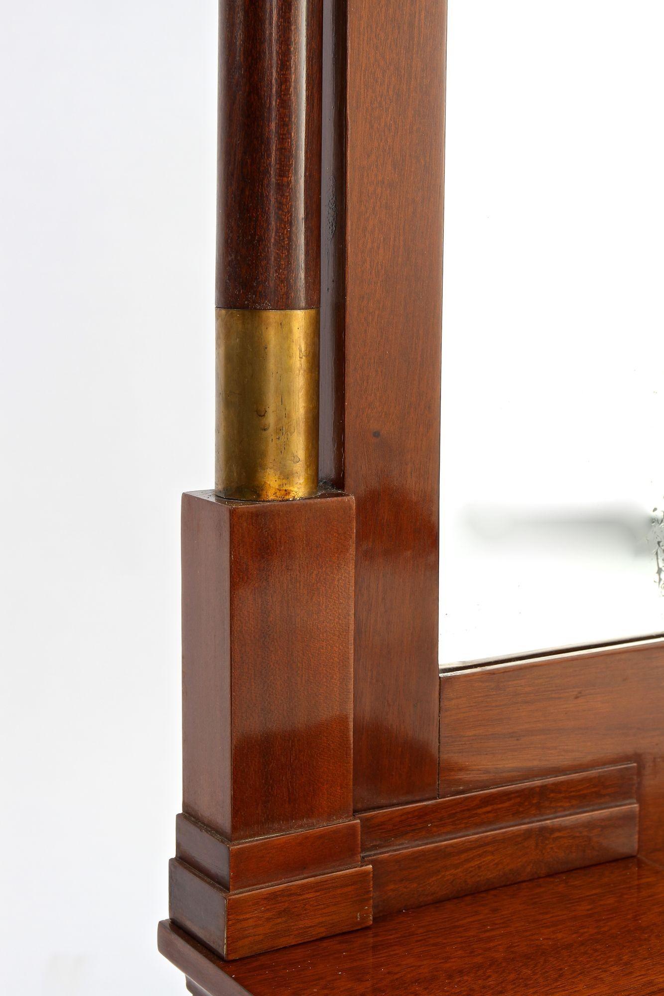 Consolle con specchio in mogano Art Nouveau del XX secolo di J. & J. Hermann, AT 1905 ca. in vendita 2
