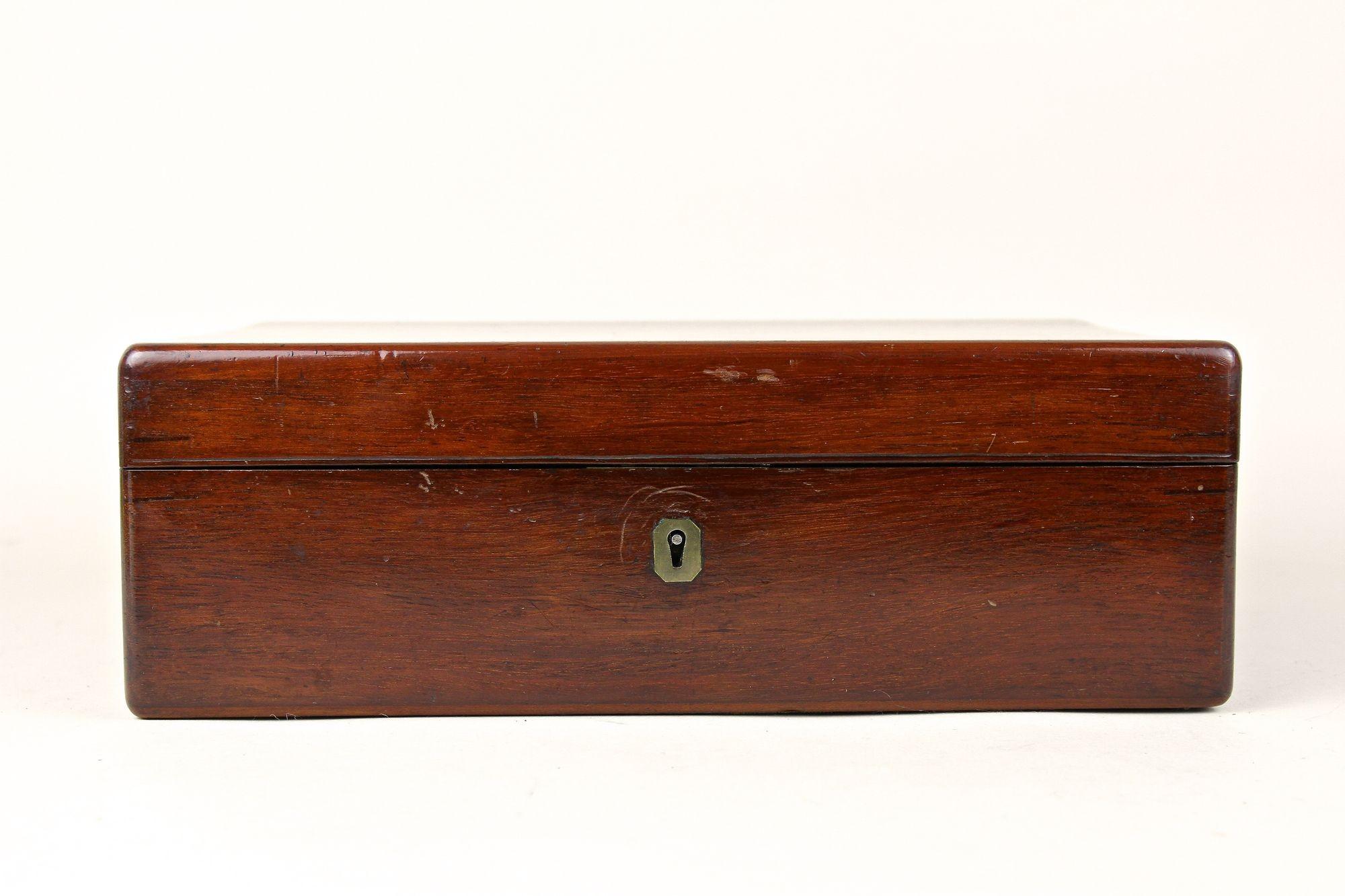 Caja/humidor de madera de caoba Art Nouveau del siglo XX, AT ca. 1915 1