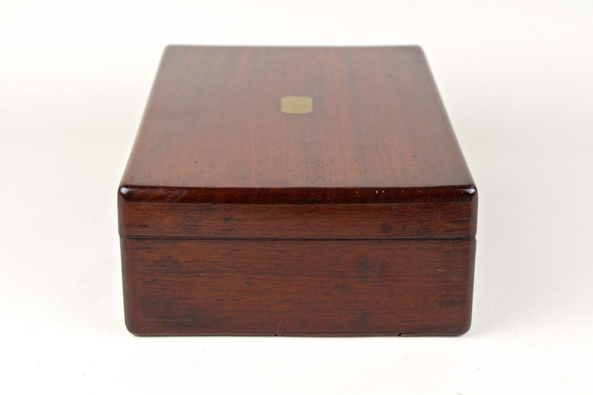 Caja/humidor de madera de caoba Art Nouveau del siglo XX, AT ca. 1915 2
