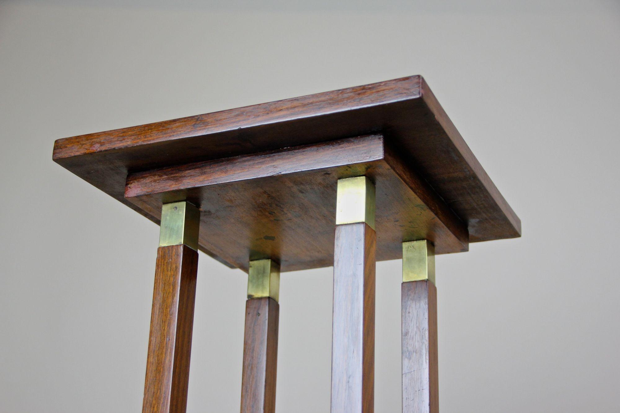 Pedestal de palisandro Art Nouveau del siglo XX, Austria, hacia 1900 en venta 7