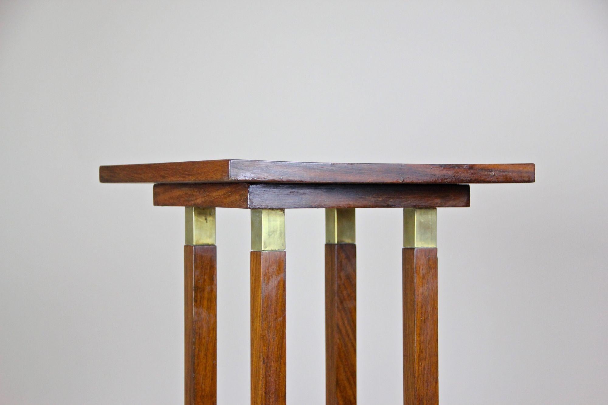 Pedestal de palisandro Art Nouveau del siglo XX, Austria, hacia 1900 en venta 1
