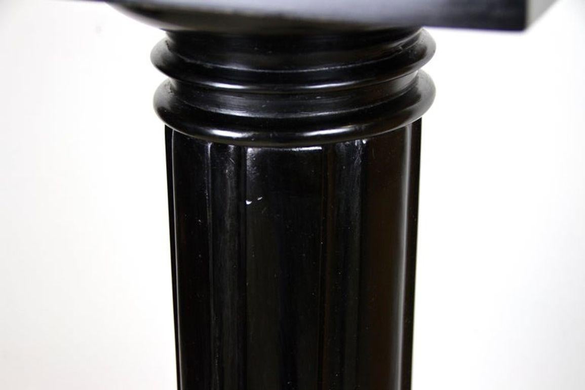 20th Century Art Nouveau Pedestal or Column, ebonized /handcarved, AT ca. 1900 For Sale 5