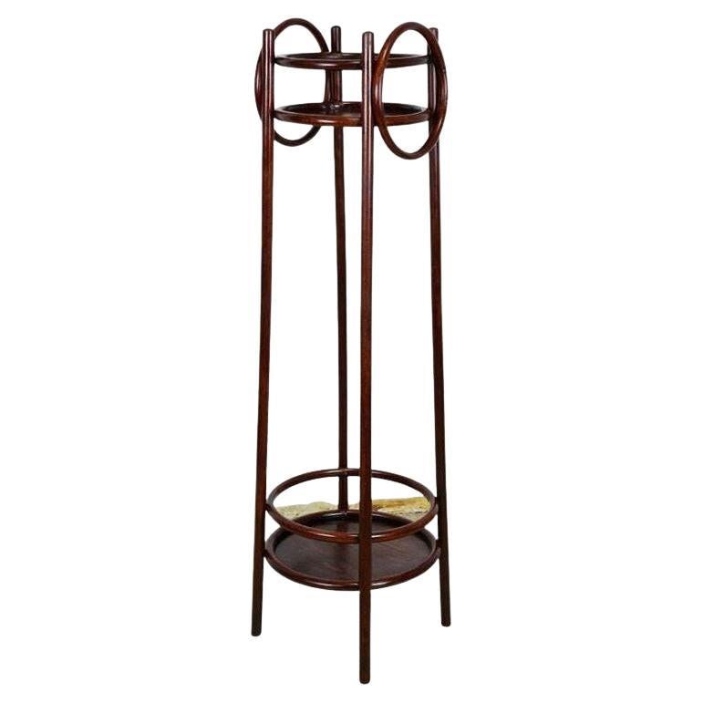 Pedestal/plantero Art Nouveau del siglo XX de THONET, madera curvada, AT ca. 1905 en venta