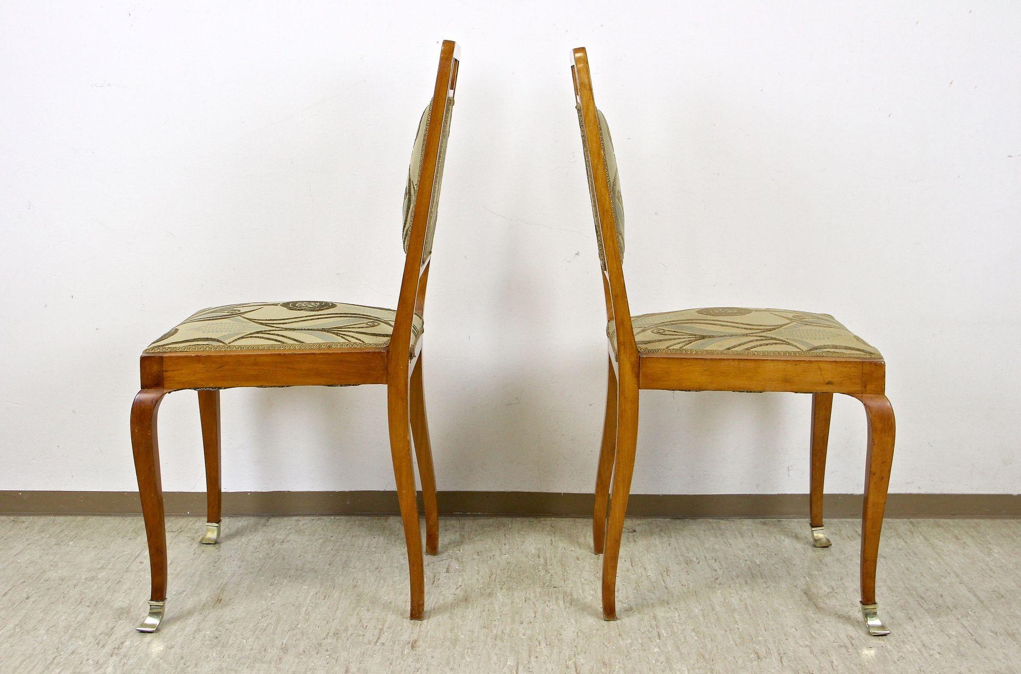 Suite de salon Art nouveau du XXe siècle avec éléments en laiton, Autriche vers 1910 en vente 6