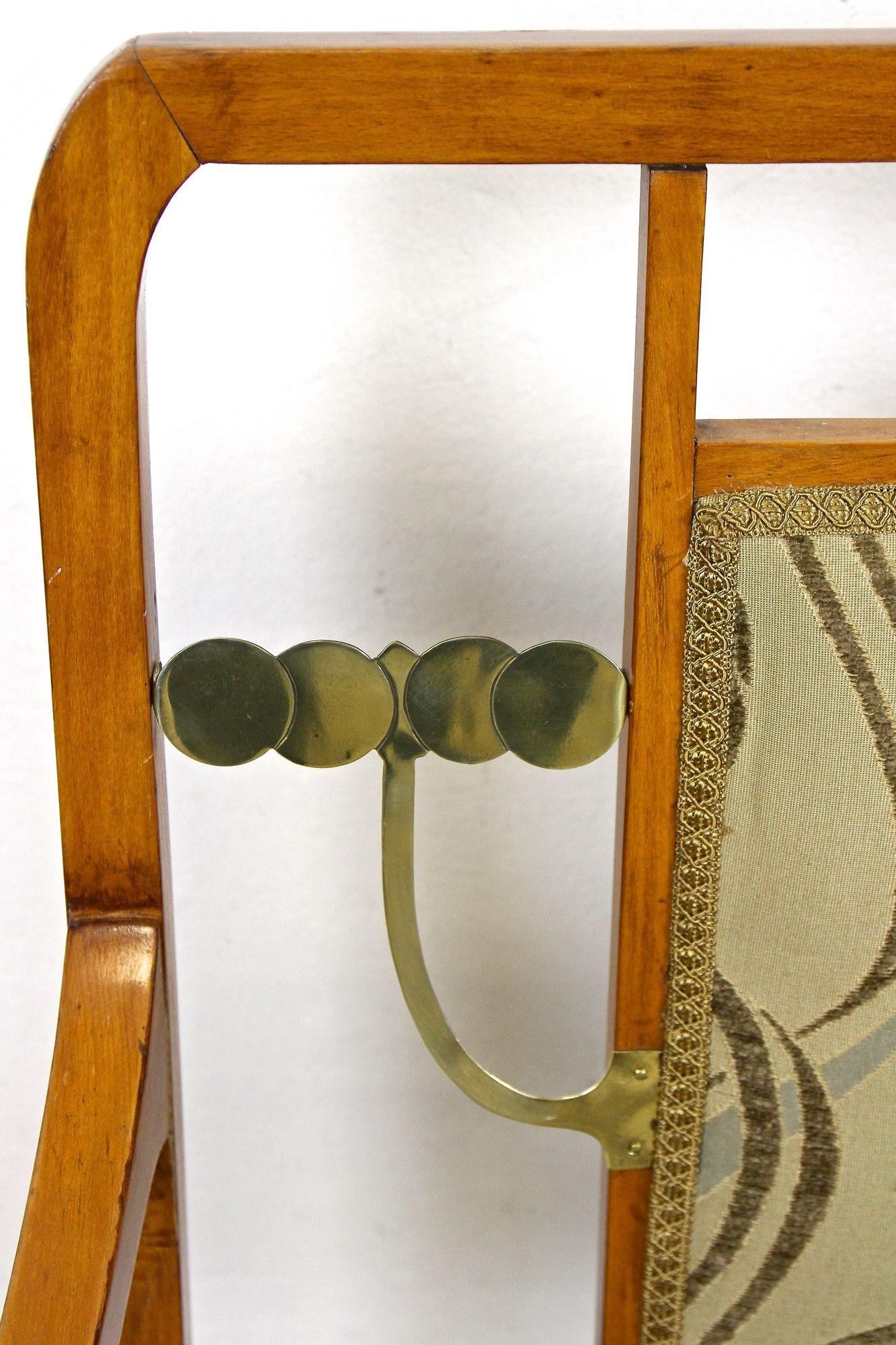 Suite de salon Art nouveau du XXe siècle avec éléments en laiton, Autriche vers 1910 en vente 1