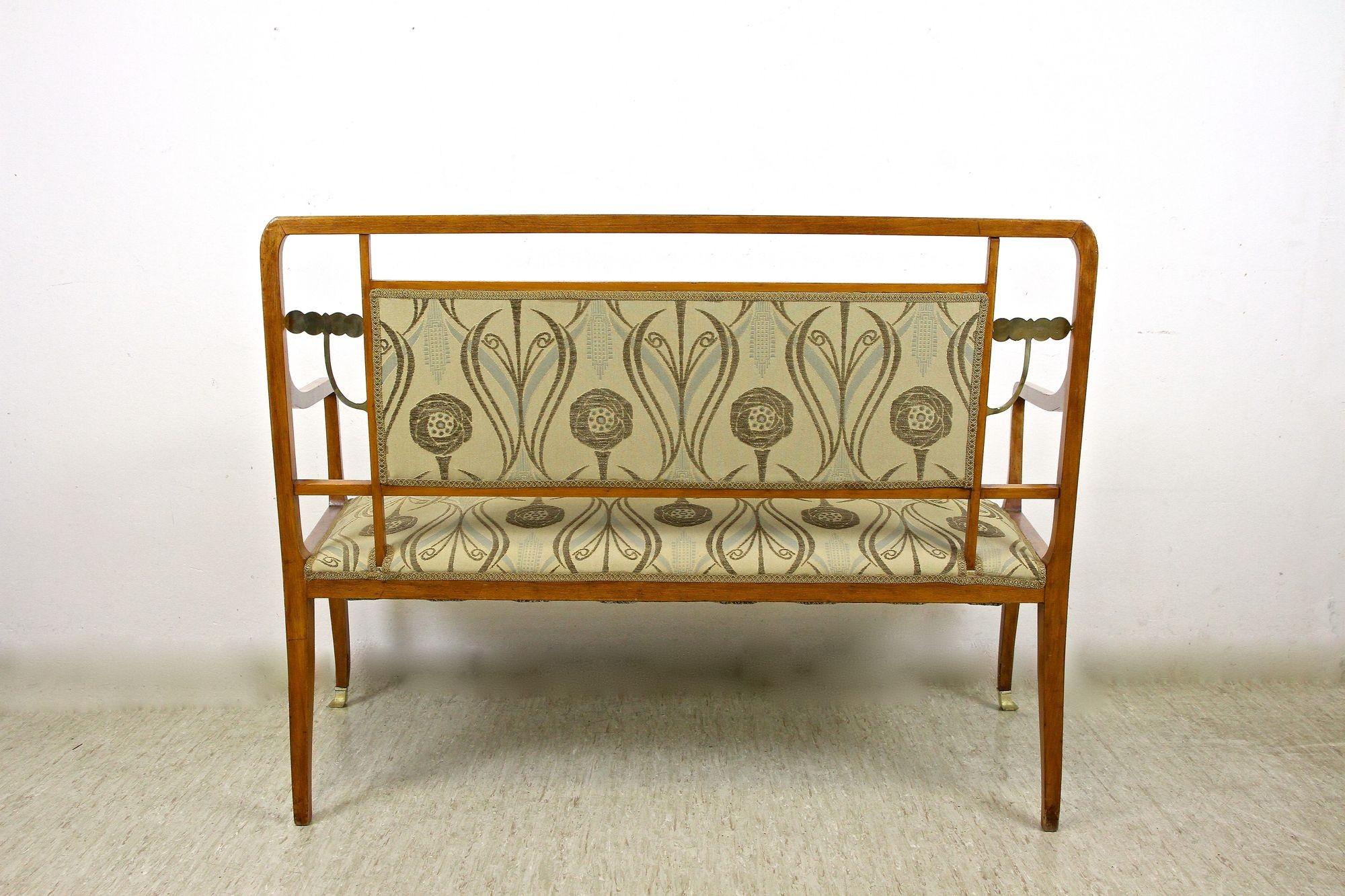 Suite de salon Art nouveau du XXe siècle avec éléments en laiton, Autriche vers 1910 en vente 2
