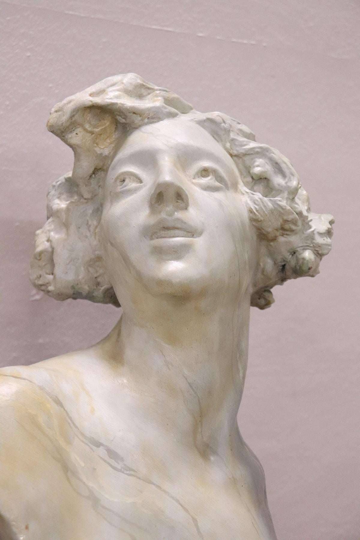Italian 20th Century Art Nouveau Sculpture in Clay
