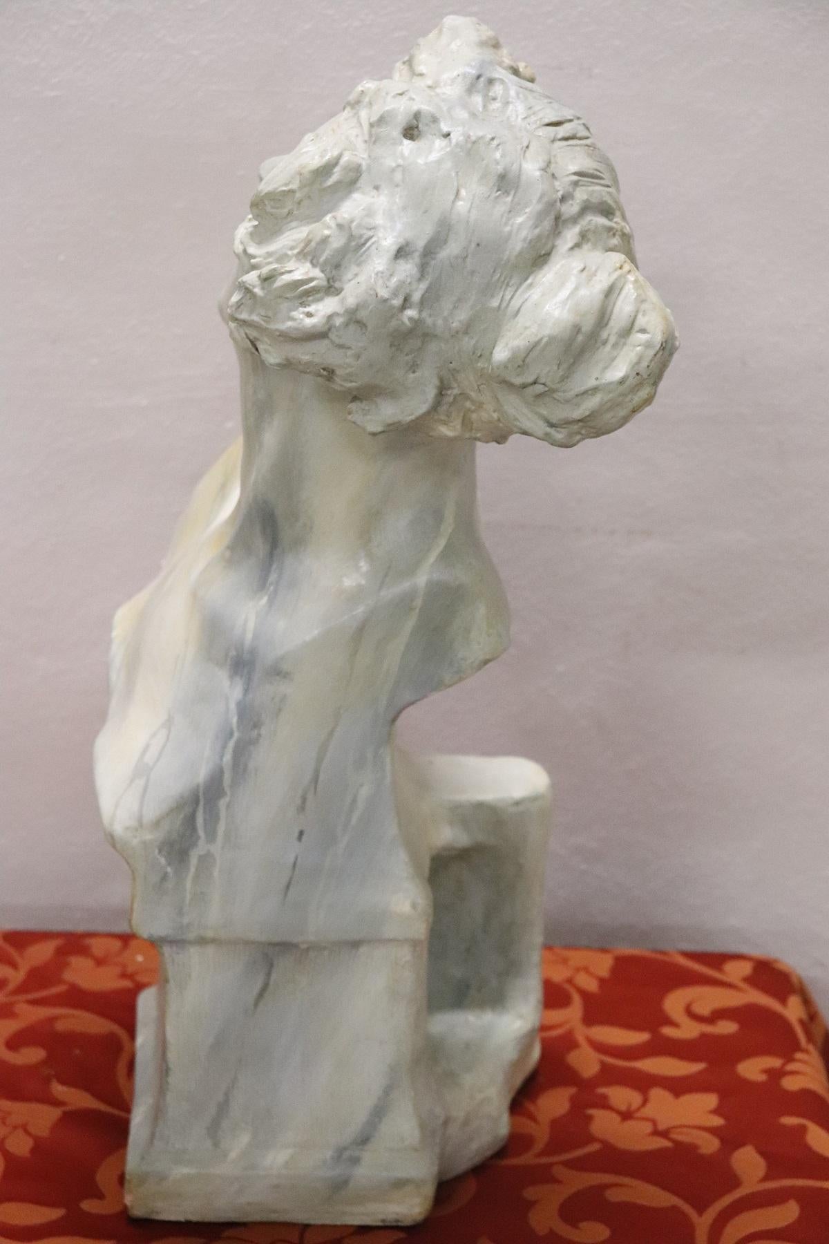 20th Century Art Nouveau Sculpture in Clay In Excellent Condition In Casale Monferrato, IT