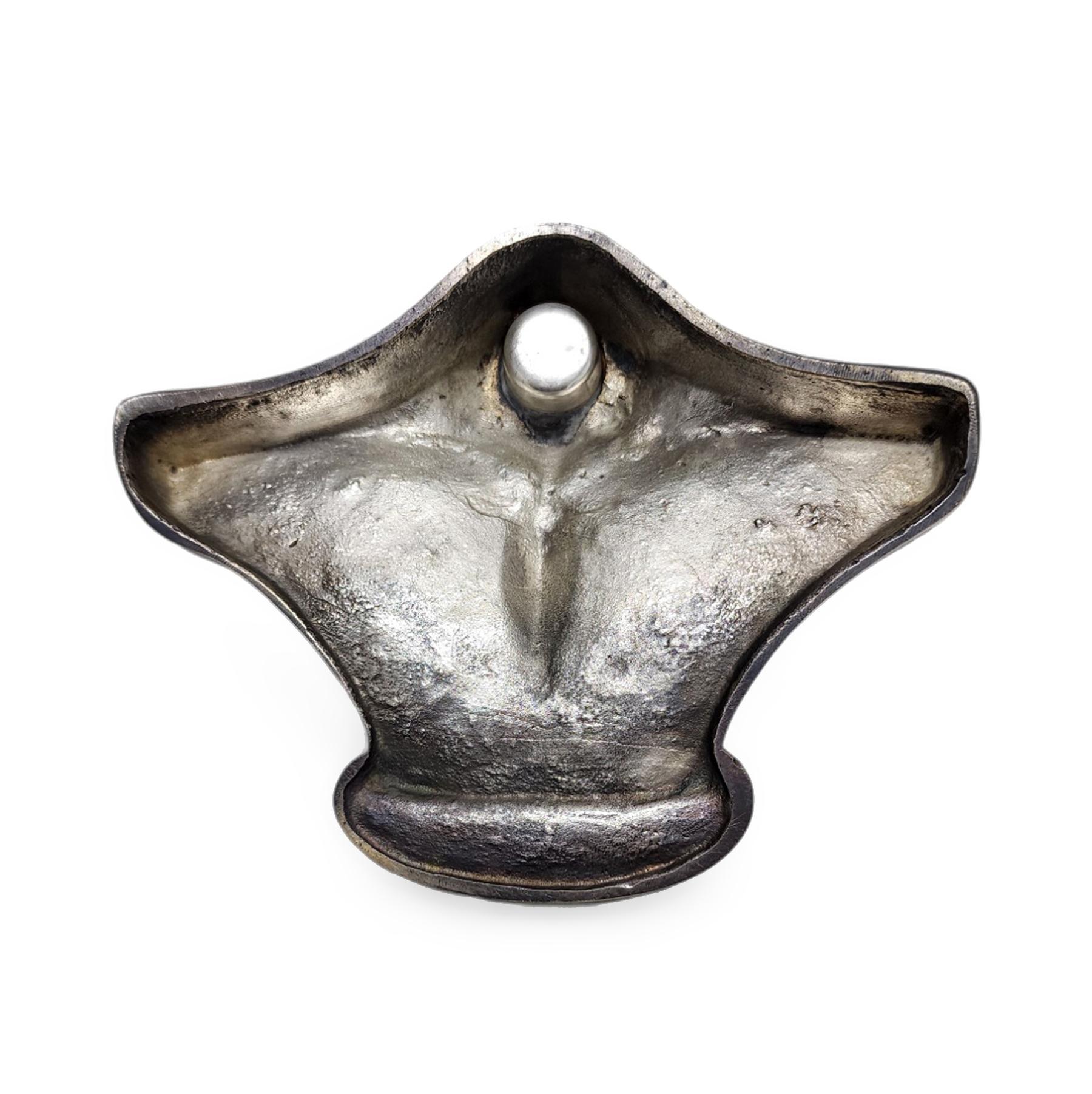 20th Century Art Nouveau Silvered Bronze Stork Inkwell by Albert Cheuret, France 2