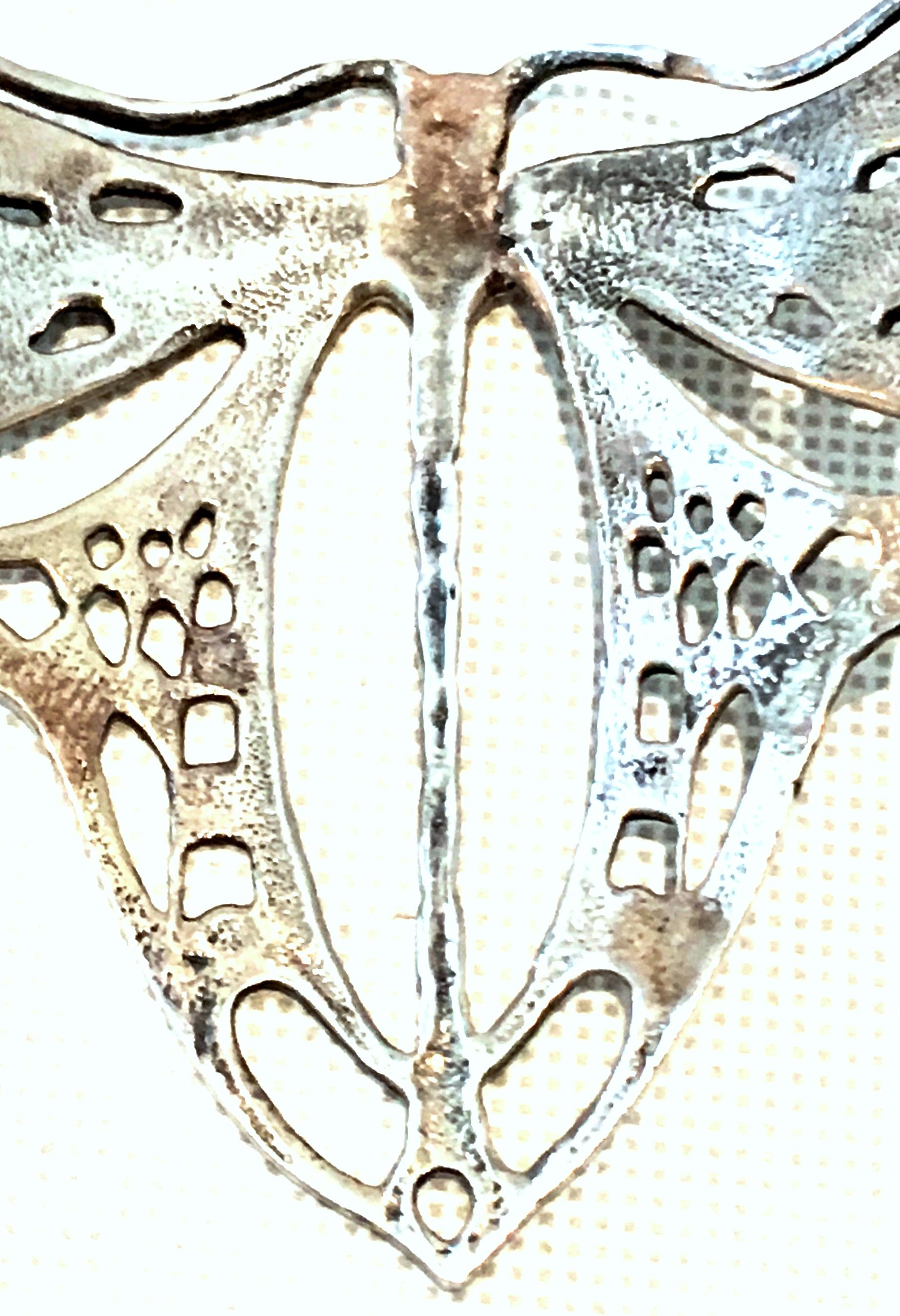 20th Century Art Nouveau Style 925 Sterling Silver Dragonfly Cuff Bracelet 5
