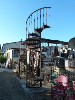 20th Century Art Nouveau Style Cast Iron Spiral Staircase from Spain