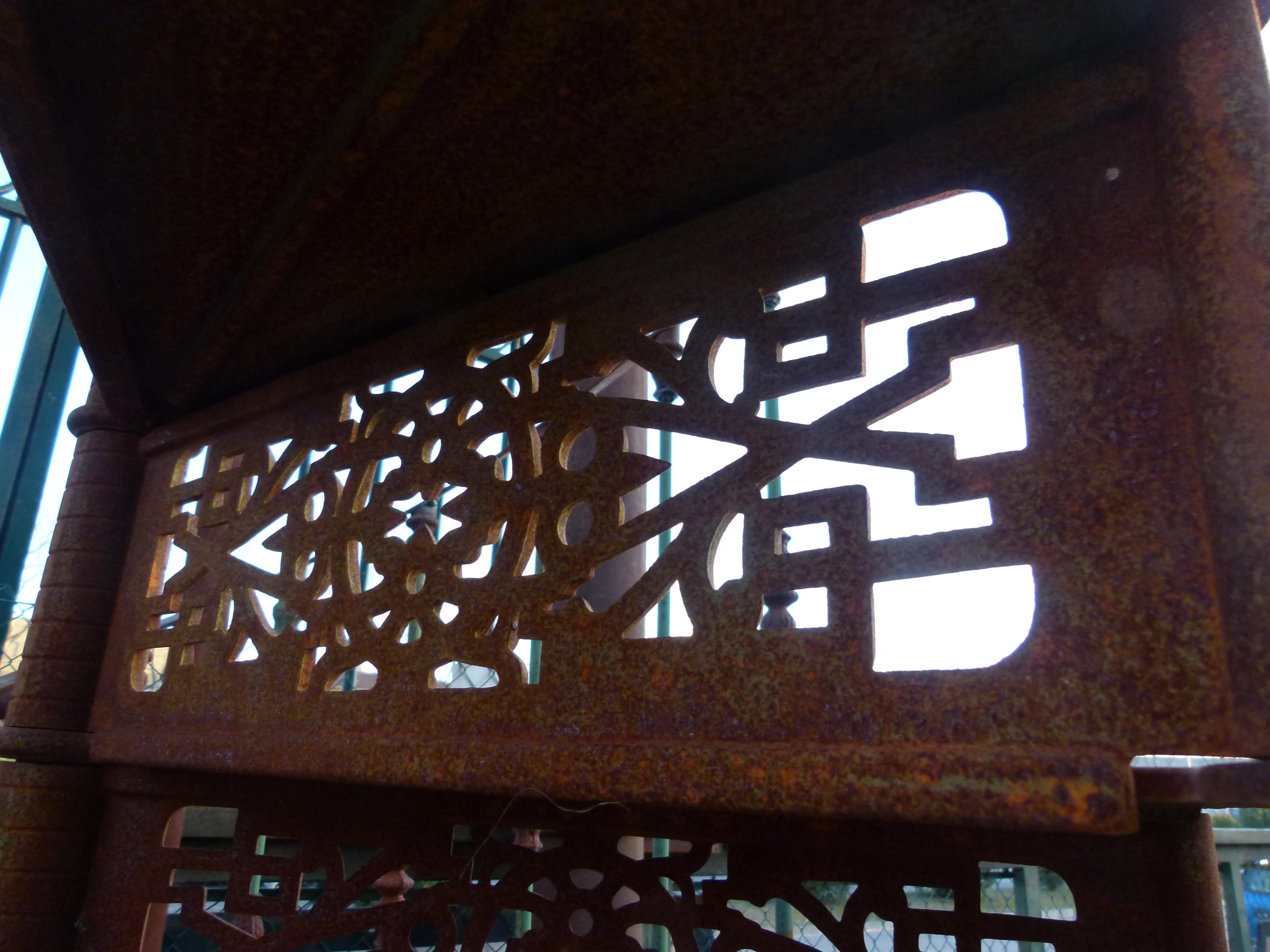 20th Century Art Nouveau Style Iron Spiral Staircase 2