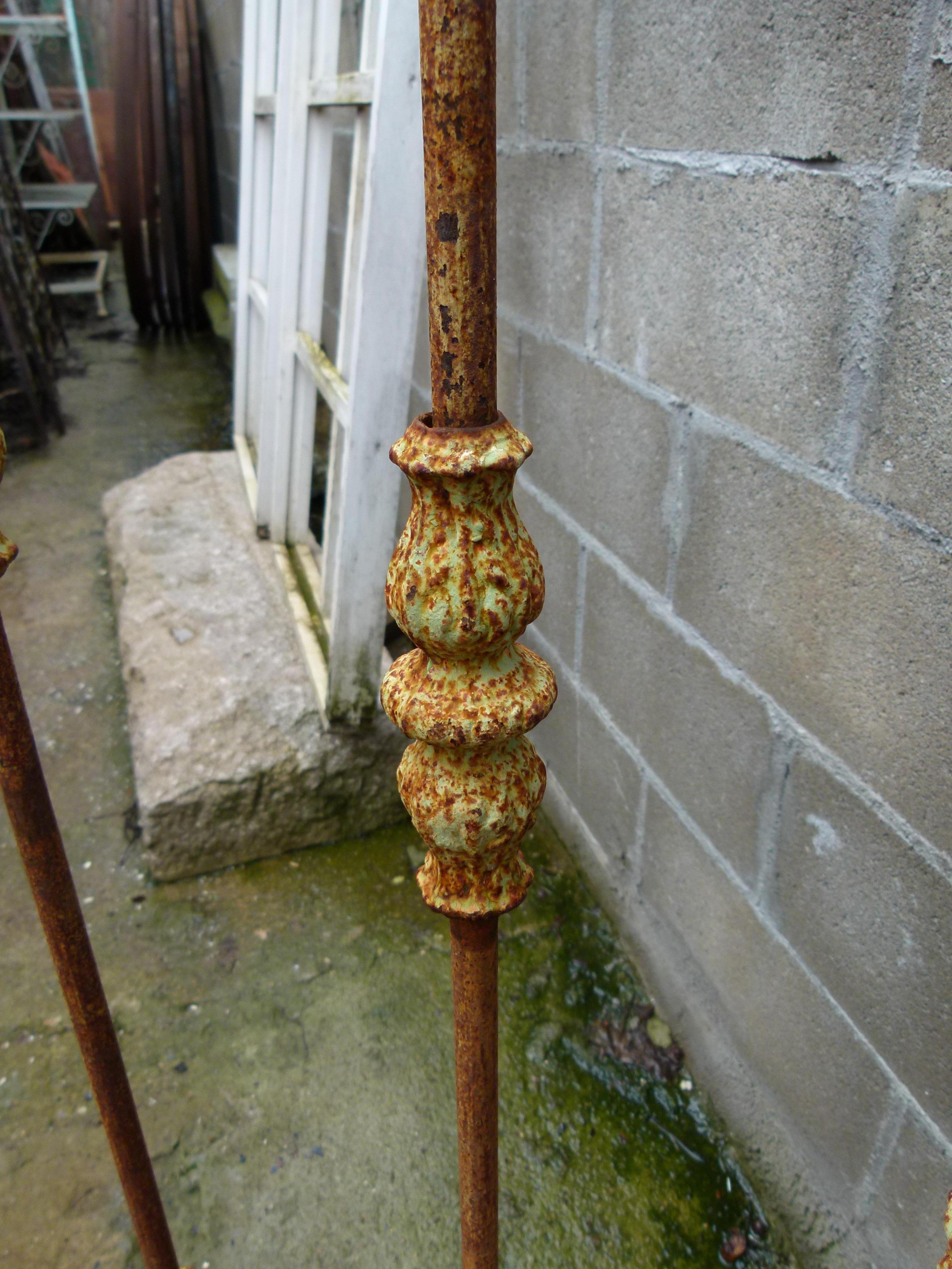 20th Century Art Nouveau Style Iron Spiral Staircase 4