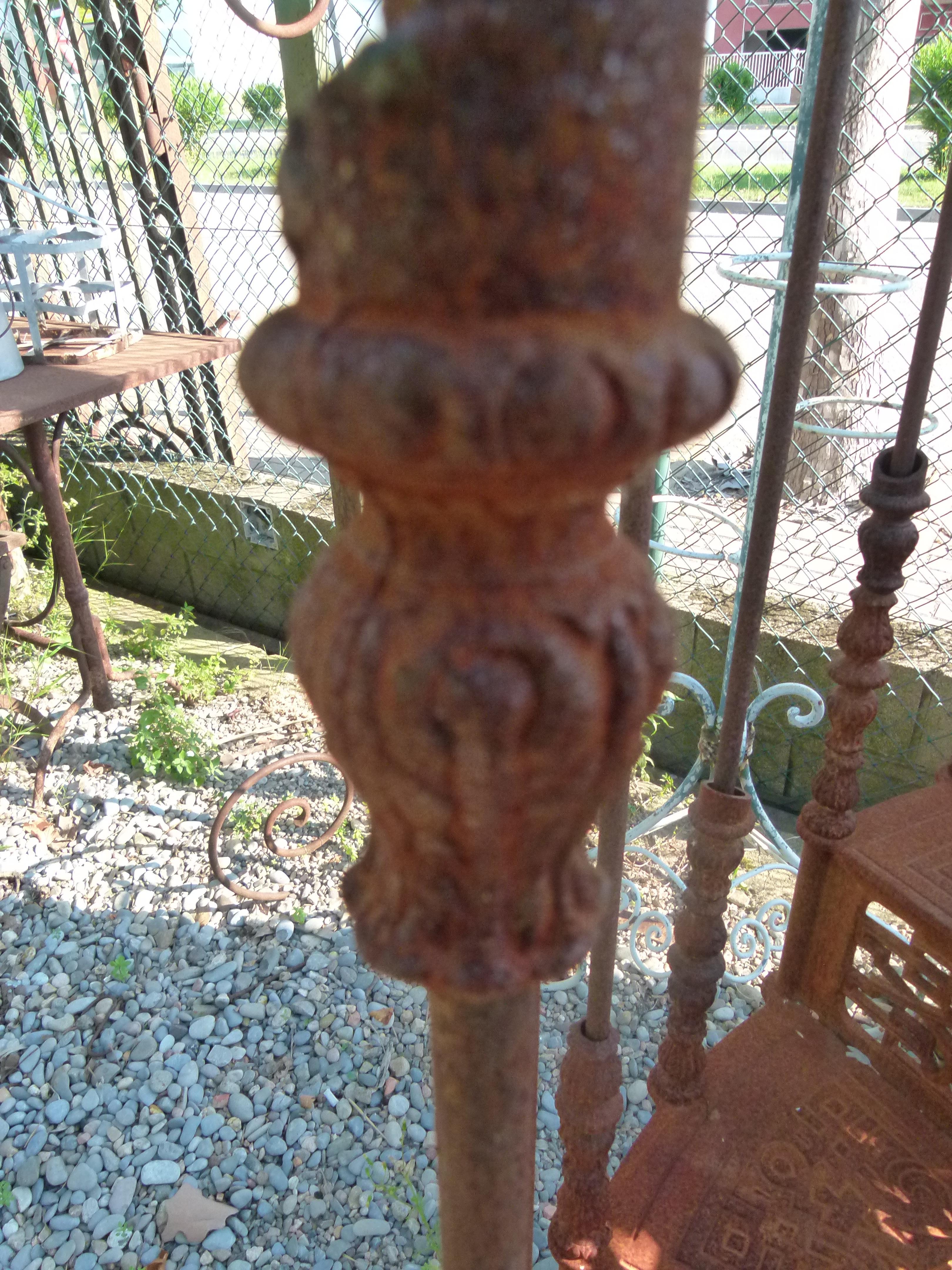 Spanish 20th Century Art Nouveau Style Iron Spiral Staircase For Sale