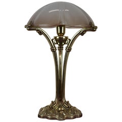 20th Century Art Nouveau Style Table Lamp in Golden Bronze