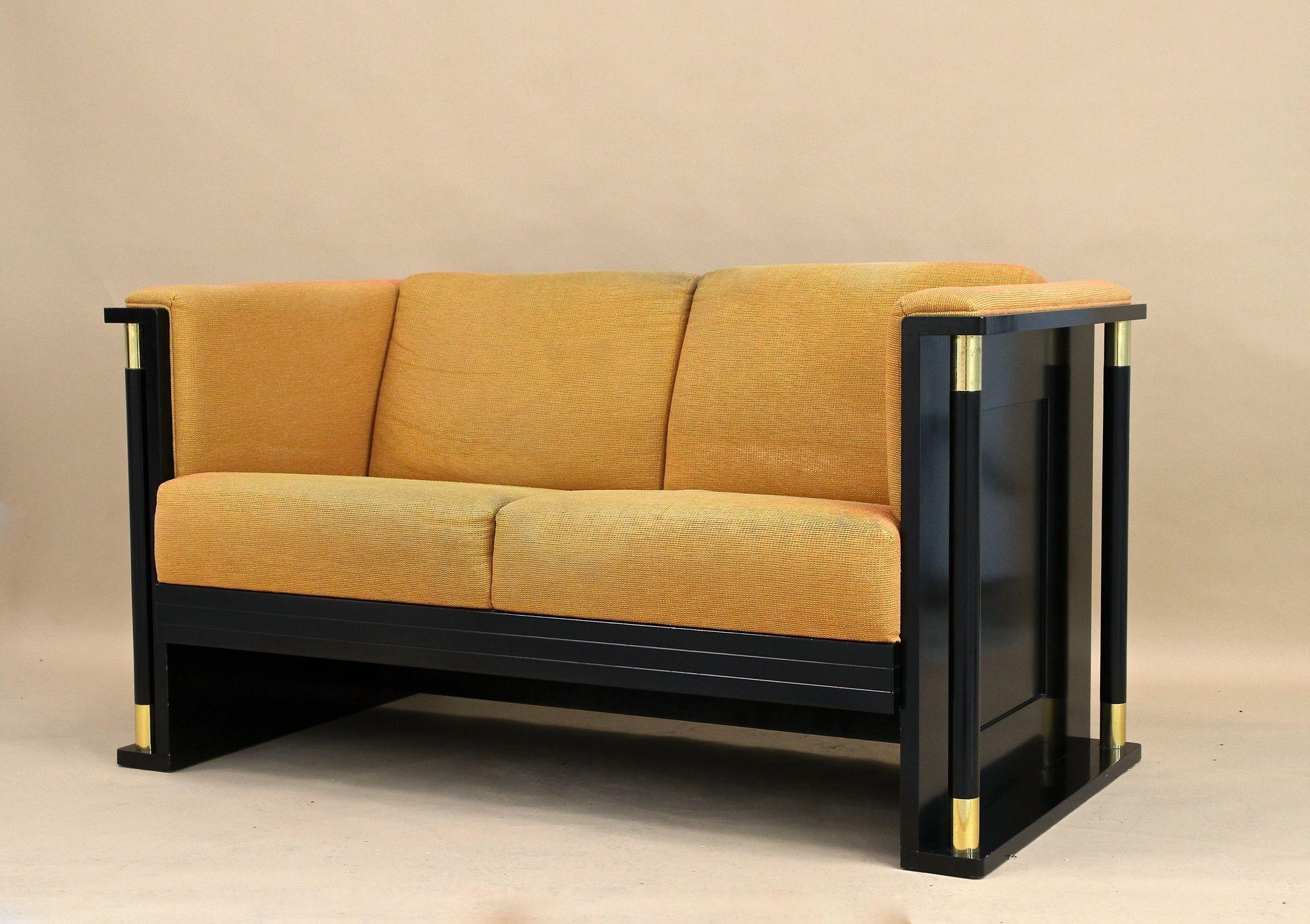 Canapé à deux places Art nouveau du 20e siècle, École de J. Hoffmann, AT vers 1910 en vente 1