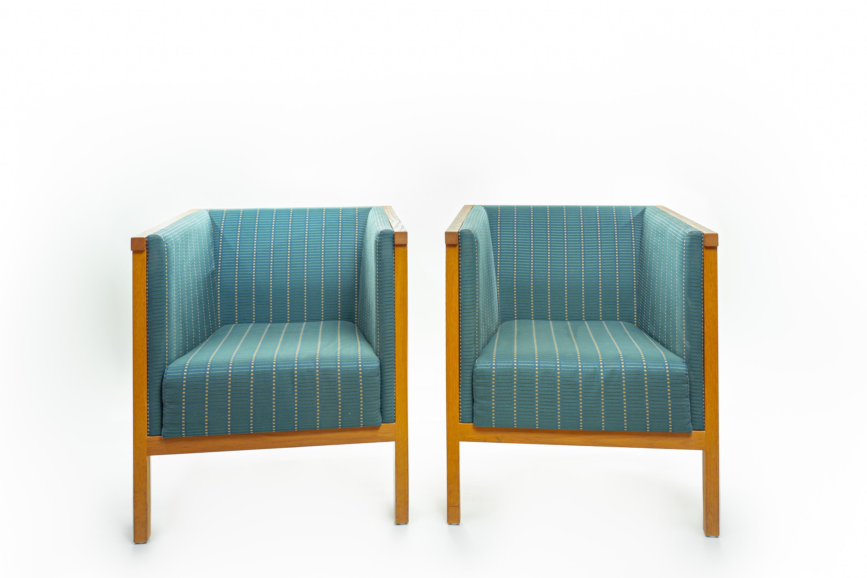 Swedish 20th century Art Nouveau yak chairs , pair For Sale